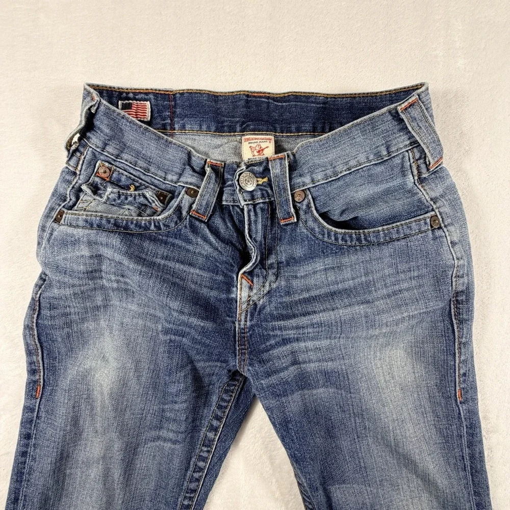 True Religion Jeans Men's Sz 30 Billy Bootcut Denim Medium Wash Blue Made In USA